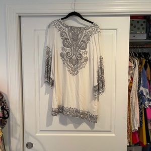 Flare sleeve mini dress